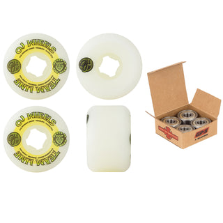 OJ Skateboard Wheels and Independent Bearings Combo 54mm Team Line Original Hardline 99A
