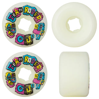 OJ Wheels Skateboard Wheels 57mm Team Rider 95A White/Multi