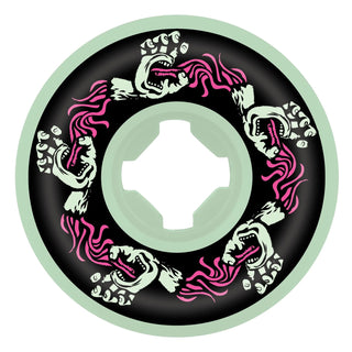 Slime Balls Skateboard Wheels and Independent Bearings Combo 54mm Screaming Hand Speed Balls 99A Glow