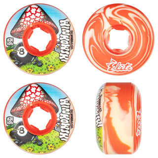 OJ Skateboard Wheels 53mm Erick Winkowski Mushroom Elite EZ Edge 101A White/Red Swirl