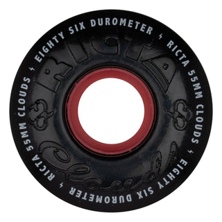 Ricta Skateboard Wheels 55mm Clouds 86A Black/Red