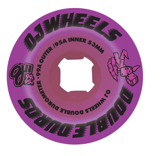 OJ Skateboard Wheels 53mm Double Duro Mini Combo 99A/95A Purple