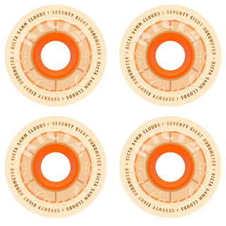 Ricta Skateboard Wheels 54mm Hi Vis Clouds 78A Orange Soft