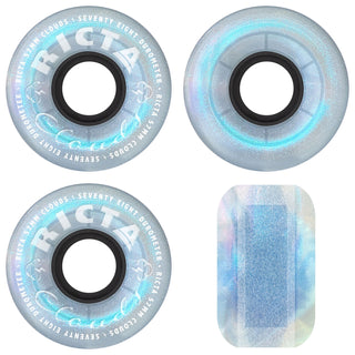 Ricta Skateboard Wheels 57mm Iridescent Clouds 78A Blue
