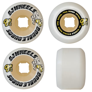 OJ Skateboard Wheels 58mm Double Duro Mini Combo 99A/95A White