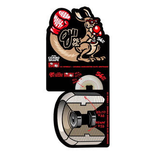 OJ Skateboard Wheels and Independent Bearings Combo 56mm Woolley Double Duro Mini Combo 99A/95A White