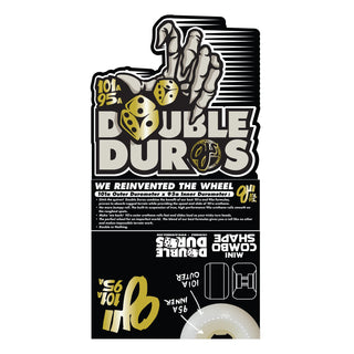 OJ Skateboard Wheels 53mm Double Duro Mini Combo 101A/95A White