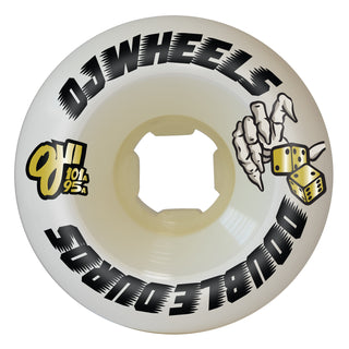 OJ Skateboard Wheels 53mm Double Duro Mini Combo 101A/95A White