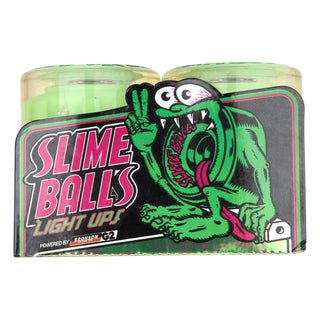 Slime Balls Skateboard Wheels 60mm Jelly Fish Light Ups OG Slime 78A Glow with Bronson Bearings