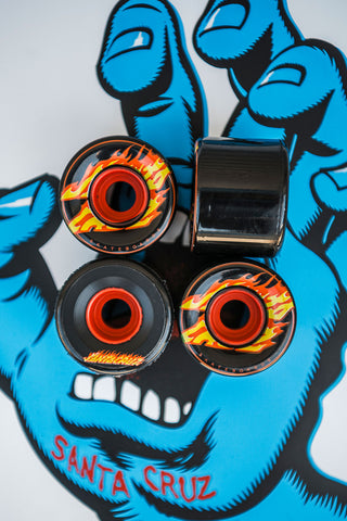 OJ Skateboard Wheels 60mm Flame Dot Super Juice 78A Santa Cruz Black