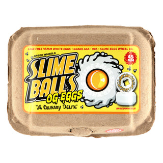 Slime Balls Skateboard Wheels 45mm OG Eggs Half Dozen Mini Chubbies 99A White
