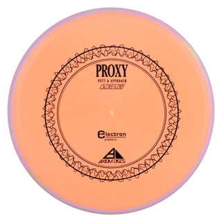 Axiom Disc Golf Electron Proxy Putter 3/3/-1/0.5 Orange/Purple Blend 174 grams