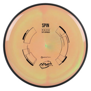 MVP Disc Golf Neutron Spin Putter 2.5/4/-2/0 Peach Lime 169 grams