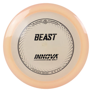 Innova Disc Golf Champion Blizzard Beast Distance Driver 10/5/-2/2 Peach/Black 159 grams