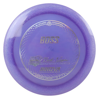 Innova Disc Golf Champion Blizzard Boss Distance Driver 13/5/-1/3 Purple/Silver 157 grams