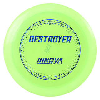 Innova Disc Golf Champion Blizzard Destroyer Driver 12/5/-1/3 DayGlo/Navy Shatter 138 grams