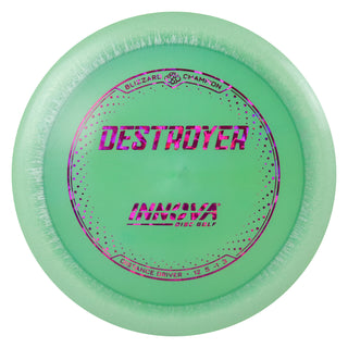 Innova Disc Golf Champion Blizzard Destroyer Driver 12/5/-1/3 Sage/Magenta Shatter 149 grams