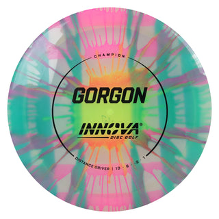 Innova Disc Golf Champion I-Dye Gorgon Distance Driver 10/6/-2/1 Green Pink/Black 167 grams