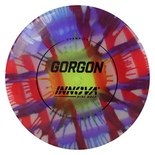 Innova Disc Golf Champion I-Dye Gorgon Distance Driver 10/6/-2/1 Red Purple/Black 171 grams