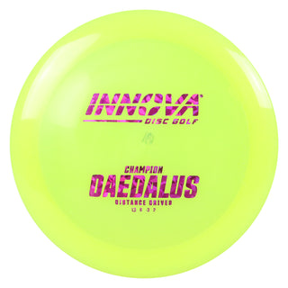 Innova Disc Golf Champion Daedalus Distance Driver 13/6/-3/2 Yellow/Magenta Shatter 173 grams