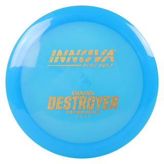 Innova Disc Golf Champion Destroyer Distance Driver 12/5/-1/3 Blue/Gold Shimmer 173 grams