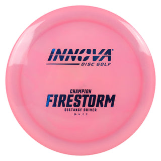 Innova Disc Golf Champion Firestorm Distance Driver 14/4/-1/3 Pink/Blue 173 grams