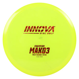 Innova Disc Golf Champion Mako3 Midrange Disc 5/5/0/0 Yellow/Red Shatter 176 grams