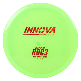 Innova Disc Golf Champion Roc3 Midrange Disc 5/4/0/3 Green/Red Shimmer 180 grams