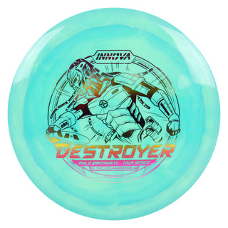 Innova Disc Golf Philo Brathwaite Tour Series Star Destroyer 12/5/-1/3 Green/Purple Metallic 167 grams
