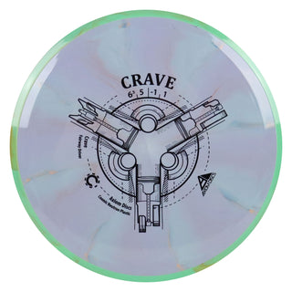 Axiom Disc Golf Cosmic Neutron Crave Fairway Driver 6.5/5/-1/1 Dark Lavender/Green Orange 168 grams