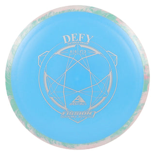 Axiom Disc Golf Fission Defy Distance Driver 11/5/-1/3 Blue/Pink Teal 169 grams