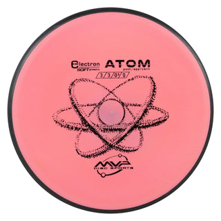 MVP Disc Golf Electron Atom Soft Putter 3/3/0/1 Light Red 172 grams