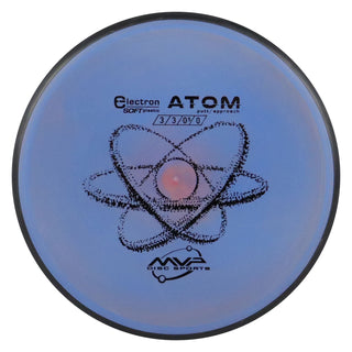 MVP Disc Golf Electron Atom Soft Putter 3/3/0/1 Storm Blue 171 grams