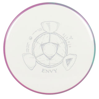 Axiom Disc Golf Neutron Envy Putter 3/3/0/2 White/Purple Teal 172 grams