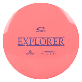 Latitude 64 Disc Golf Fairway Driver Recycled Explorer 7/5/0/2 Peach/Lavender 176 grams