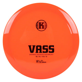 Kastaplast Disc Golf K1 Vass Distance Driver 12/5/-1.5/2 Orange/Red 174 grams