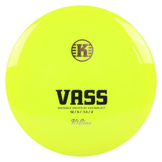 Kastaplast Disc Golf K1 Vass Distance Driver 12/5/-1.5/2 Yellow/Silver 173 grams