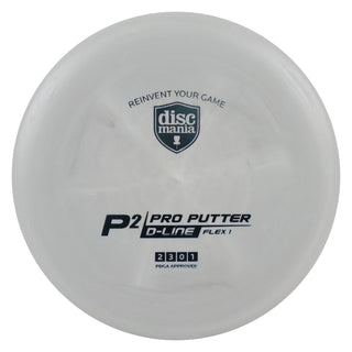 Discmania Disc Golf D-Line Flex 1 P2 Pro Putter 2/3/0/1 Grey/Blue 176 grams