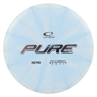 Latitude 64 Disc Golf Retro Burst Pure Putter 3/3/-1/1 Sky Blue/Silver 175 grams