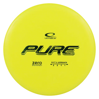 Latitude 64 Disc Golf Zero Hard Pure Putter 3/3/-1/1 Yellow/Green 173 grams