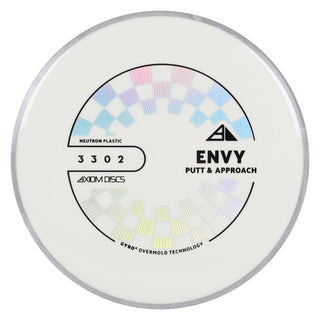 Axiom Discs Project Lab Coat Neutron Envy Putter 3/3/0/2 White/Grey Marble 172 grams