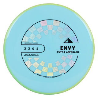 Axiom Discs Project Lab Coat Neutron Envy Putter 3/3/0/2 Light Blue/Green Blend 174 grams