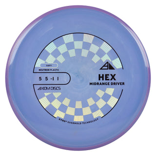Axiom Discs Project Lab Coat Neutron Soft Hex Midrange Disc 5/5/-1/1 Slate Purple/Purple Blue 177 grams