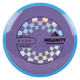 Axiom Discs Project Lab Coat Neutron Insanity Distance Driver 9/5/-2/1.5 Slate Purple/Blue 168 grams
