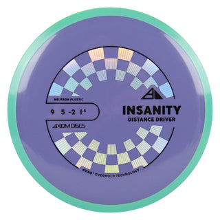 Axiom Discs Project Lab Coat Neutron Insanity Distance Driver 9/5/-2/1.5 Slate Purple/Teal 168 grams