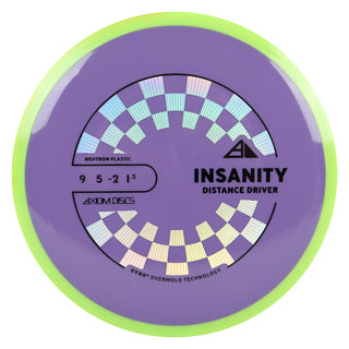 Axiom Discs Project Lab Coat Neutron Insanity Distance Driver 9/5/-2/1.5 Slate Purple/DayGlo 162 grams