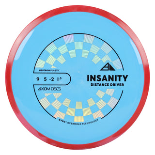 Axiom Discs Project Lab Coat Neutron Insanity Distance Driver 9/5/-2/1.5 Light Blue/Red Pink 174 grams