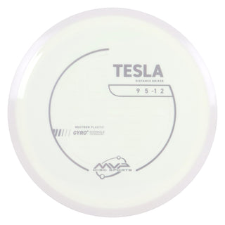MVP Discs Sports Project Lab Coat Neutron Tesla Distance Driver 9/5/-1/2 White 169 grams