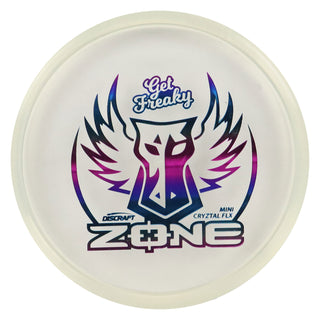 Discraft Disc Golf CryZtal FLX Brodie Smith Zone Mini 6" Thrower or Marker Clear/Purple Metallic