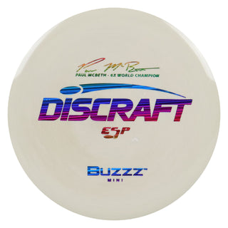 Discraft Disc Golf Paul McBeth ESP Buzzz Mini 6" Thrower or Marker Dust/Rainbow Lines